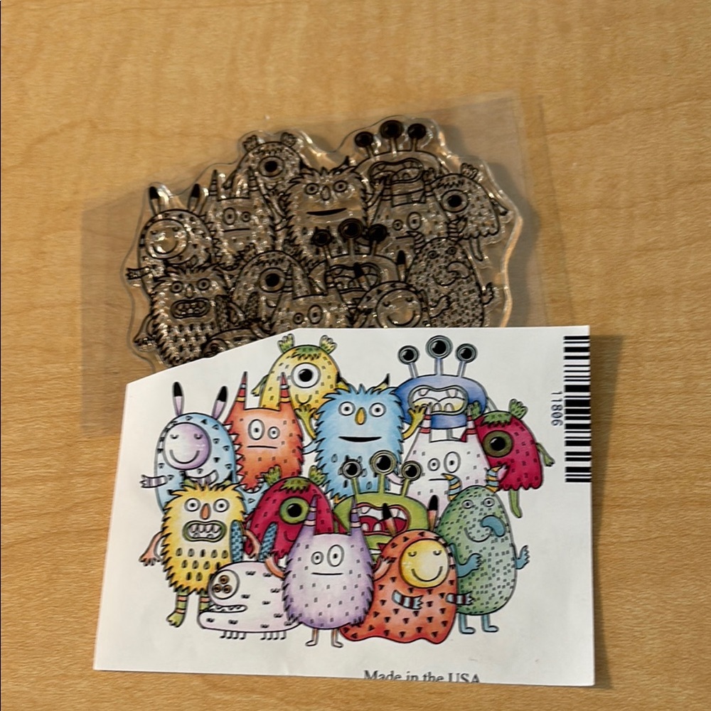 Rubbernecker Colorful Monster Family Stamp Set